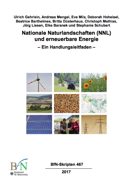 Nationale Naturlandschaften (NNL) und erneuerbare Energie - Ein Handlungsleitfaden.