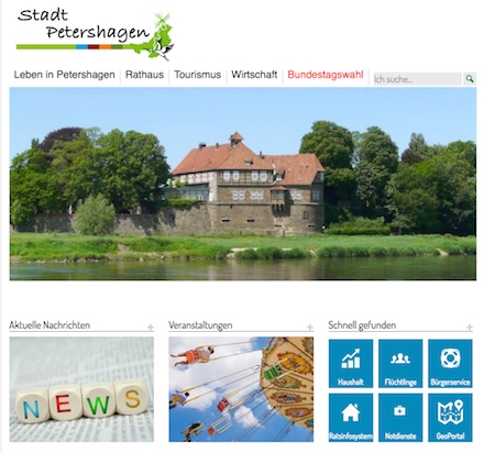 Die neue Website der Stadt Petershagen ist zusammen mit dem Kommunalen Rechenzentrum Minden-Ravensberg/Lippe (krz) erstellt worden.