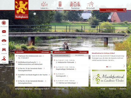 Übersichtlich und modern: Die Samtgemeinde Thedinghausen hat ihre Website relauncht. 