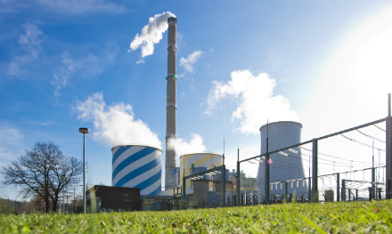 Im Heizkraftwerk Chemnitz wird per Kraft-Wärme-Kopplung Strom und Wärme erzeugt.
