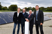 Feierliche Inbetriebnahme des neuen Rostocker Photovoltaikkraftwerks.