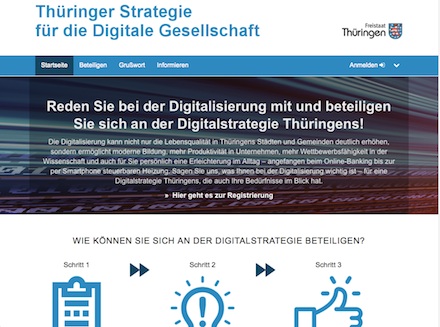 Ihre Ideen über die Digitalisierung Thüringens können die Bürger online einbringen.