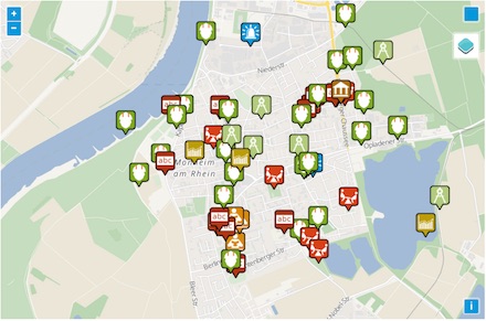 In einer interaktiven Karte können Bürger der Stadt Monheim ihre Ideen für den nächsten Haushalt eintragen. 