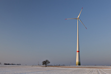 Die EnBW-Windkraftanlage in Schopfloch ist mit 138 Metern die derzeit höchste im Nordschwarzwald.