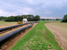 Der Bau der Erdgasfernleitung von Epe-Legden in Nordrhein-Westfalen startet.