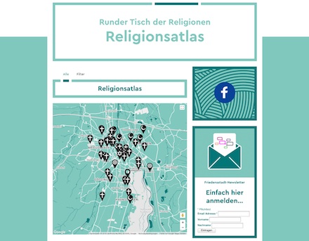 Unter dem Motto „Religiöse Vielfalt sichtbar machen, den Dialog fördern“ ist der Religionsatlas in Augsburg online gegangen.  
