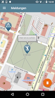Über die MobiApp Chemnitz können Nutzer auch Straßen und Plätze in der Stadt bewerten. 