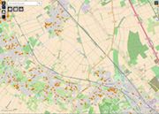 Eine interaktive Karte zeigt Baulücken in Bornheim an.
