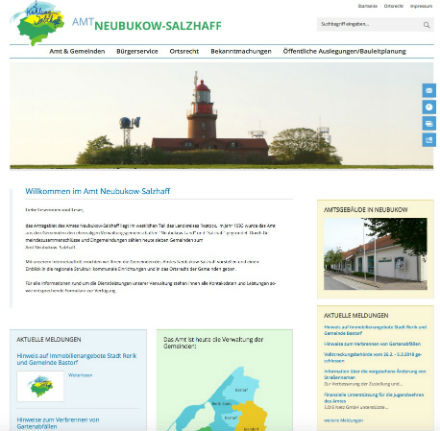Amt Neubukow-Salzhaff mit neuem Gesicht im Web.