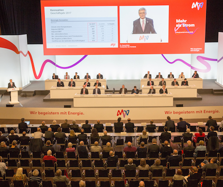 Die Aktionäre auf der diesjährigen Hauptversammlung des börsennotierten Mannheimer Unternehmens MVV folgten der Dividenden-Empfehlung von Vorstand und Aufsichtsrat.