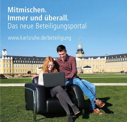 Über das neue Beteiligungsportal der Stadt Karlsruhe können sich die Bürger zeit- und ortsunabhängig einbringen.