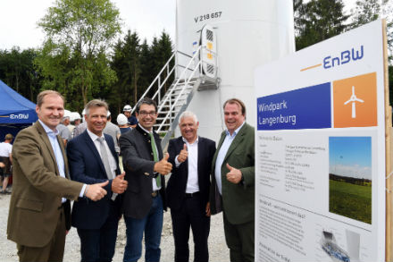 Der EnBW-Windpark Langenburg mit zwölf Anlagen und einer Gesamtleistung von 40 Megawatt wurde jetzt offiziell eingeweiht.