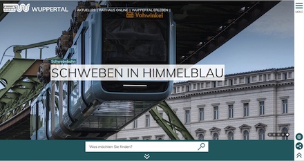 Über die modernisierte Website der Stadt Wuppertal soll künftig auch ein Portal für digitale Bürgerservices erreichbar werden.
