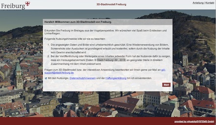 Via 3D-Modell lässt sich die Stadt Freiburg nun im Internet erkunden.