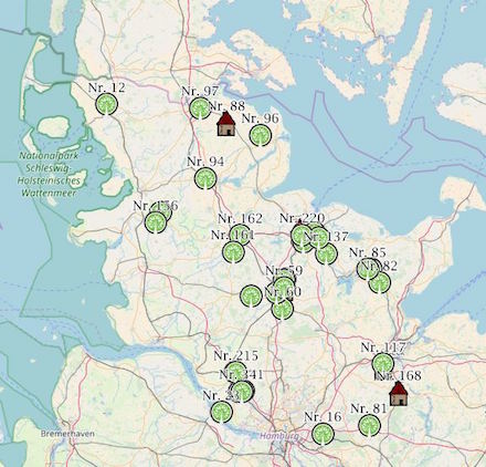 Daten zu Obstbeständen in Schleswig-Holstein können online auf einer interaktiven Karte abgerufen werden.