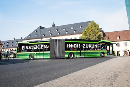 Angetrieben mit 100 Prozent Ökostrom: In Fulda fährt nun Hessens erster E-Bus.