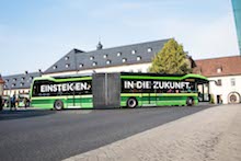 Angetrieben mit 100 Prozent Ökostrom: In Fulda fährt nun Hessens erster E-Bus.