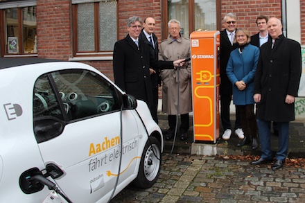Fast 500 Ladesäulen für Elektrofahrzeuge sollen in den kommenden Jahren in Aachen installiert werden.