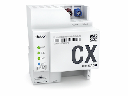 Über ein separates Steckmodul kann Thebens Smart Meter Gateway Conexa 3.0 zur gemeinsamen Lösung energybase.Conexa aufgerüstet werden.