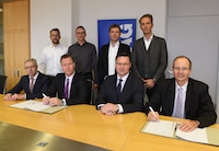 Die Verantwortlichen von REWAG und Voltgrün haben Mitte Januar den Kaufvertrag für den Windpark Feistelberg unterschrieben.