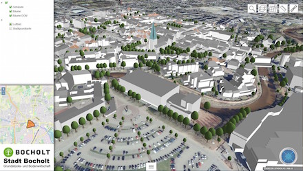 Stadt Bocholt kann dreidimensional erkundet werden.