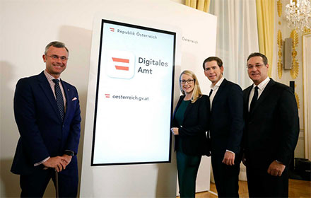 Digitales Amt im österreichischen Bundeskanzleramt vorgestellt.