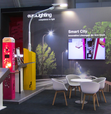 Auf der eltefa 2019 stellte euroLighting erstmals das System City SYS für die Smart City vor.