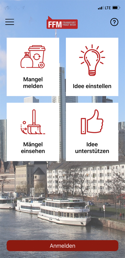 Die App ffm.de soll die Bürgerbeteiligung in Frankfurt am Main leichter machen.