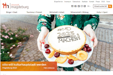 Das erneuerte Web-Portal der Stadt Magdeburg ist auf die Nutzung mit mobilen Endgeräten vorbereitet.
