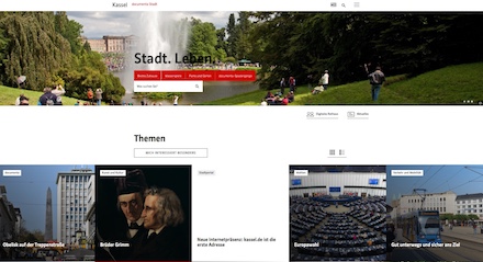 Stadt Kassel hat ihren Web-Auftritt überarbeitet und die Inhalte mehrerer Plattformen zusammengeführt.
