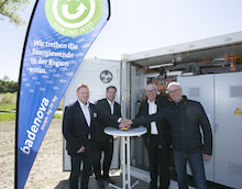 Inbetriebnahme des neuen Batteriespeichers in Freiburg-Opfingen.