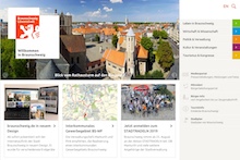 Die überarbeitete Website von Braunschweig ist nun im Corporate Design der Stadt gehalten.