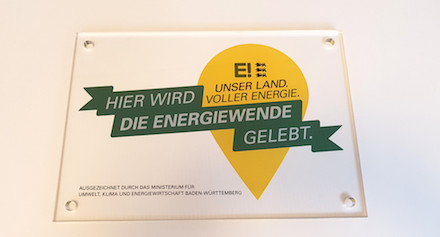 Die Auszeichnung vorbildlicher „Orte voller Energie“ ist ein Baustein des neuen Kommunikationskonzeptes der Landesregierung zur Energiewende in Baden-Württemberg.