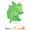 Die Karte zeigt tagesaktuell, in welchem Maß Social Distancing in den einzelnen Bundesländern eingehalten wird. 