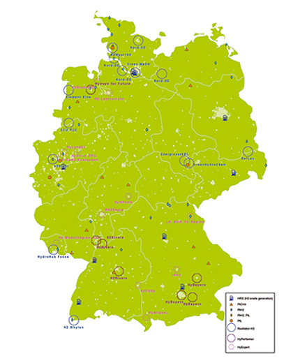 Wasserstoff-Landschaft Deutschland.