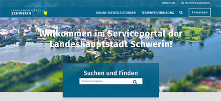 Mehr als 50 Verwaltungsleistungen sind über das Schweriner Serviceportal online verfügbar. 