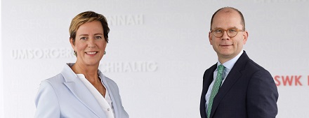 SWK-Vorstandssprecher Carsten Liedtke und Vorständin Kerstin Abraham.