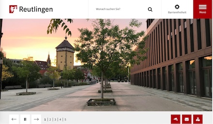 In moderner Optik wartet der neue Web-Auftritt der Stadt Reutlingen auf.