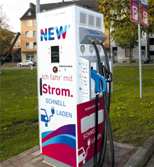 Einer von vielen Ladepunkten im Versorgungsgebiet von NEW.