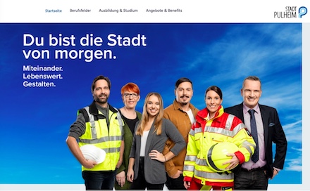 Nicht nur mit eigener Karriere-Website sucht die Stadt Pulheim nach neuen Mitarbeitern.