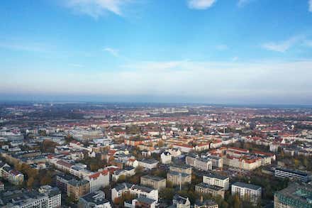 Leipzig aus der Drohnenperspektive.