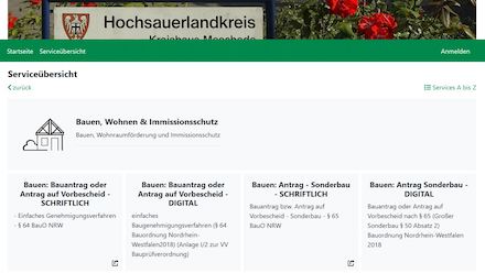 Das Service-Portal der Bauaufsicht des Hochsauerlandkreises.