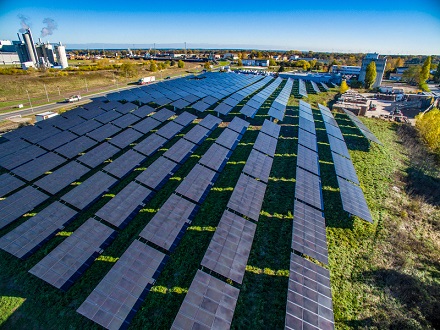 Genossenschaftlicher Solarpark in Magdeburg.