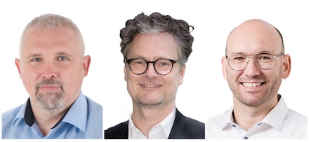 Henry Georges, LKA Hamburg, Michael Gröber, D-TRUST, und Stefan Cink, Net at Work (v.l.), sind Referenten beim zweiten Webinar-Tag der Initiative Sicherer Bürgerdialog.