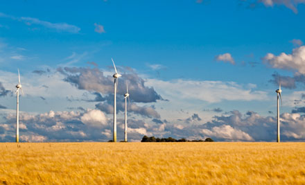 Windkraftanlage in Ebersheim.
