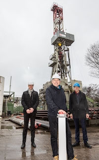 Startschuss zur ersten Bohrung des Tiefengeothermieprojektes in Hamburg.