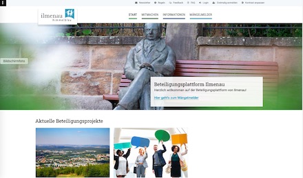 Eine Mitmachplattform hat die Stadt Ilmenau online geschaltet.