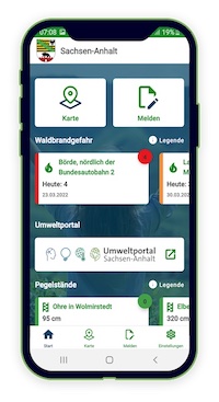 Sachsen-Anhalt: App Meine Umwelt in neuem Gewand.