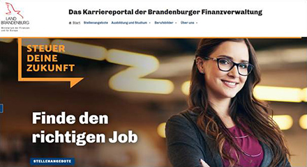 Das Brandenburger Finanzministerium ging im Mai mit seinem Karriereportal „Steuer Deine Zukunft“ online.