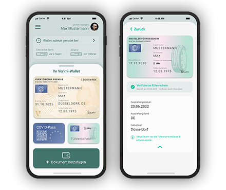 In der BSI-zertifizierten elektronischen Brieftasche des Herstellers Verimi kann nun auch der Führerschein digital abgelegt werden.